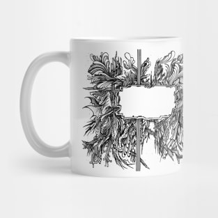 Abstract doodle frame art Mug